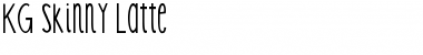 Download KG Skinny Latte Regular Font Title Preview