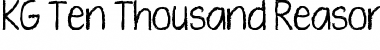 Download KG Ten Thousand Reasons Alt Regular Font Title Preview