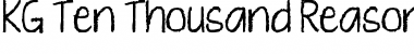 Download KG Ten Thousand Reasons Regular Font Title Preview