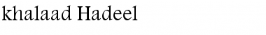 Download khalaad Hadeel khalaad Hadeel Font Title Preview