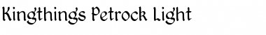 Download Kingthings Petrock Light Regular Font Title Preview