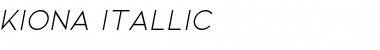 Download Kiona Itallic Font Title Preview