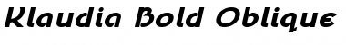 Download Klaudia Bold Oblique Font Title Preview