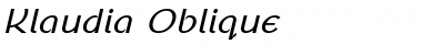 Download Klaudia Oblique Font Title Preview