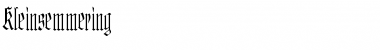 Download Kleinsemmering Regular Font Title Preview