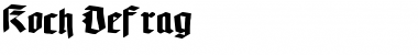 Download Koch-Defrag Regular Font Title Preview