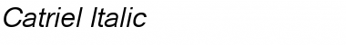 Download Catriel Italic Font Title Preview