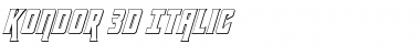 Download Kondor 3D Italic Italic Font Title Preview