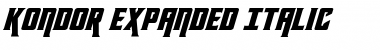 Download Kondor Expanded Italic Expanded Italic Font Title Preview