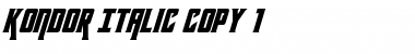 Download Kondor Italic Italic Font Title Preview