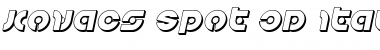 Download Kovacs Spot 3D Italic Italic Font Title Preview