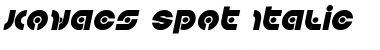 Download Kovacs Spot Italic Italic Font Title Preview