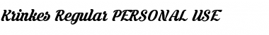 Download Krinkes Regular PERSONAL USE Regular Font Title Preview