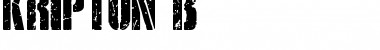 Download KRIPTON B Regular Font Title Preview
