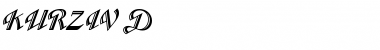 Download KURZIV_D Regular Font Title Preview