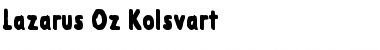 Download Lazarus Oz Kolsvart Regular Font Title Preview