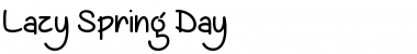 Download Lazy Spring Day Regular Font Title Preview