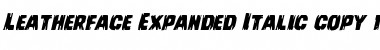 Download Leatherface Expanded Italic Expanded Italic Font Title Preview