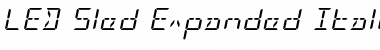 Download LED Sled Expanded Italic Expanded Italic Font Title Preview