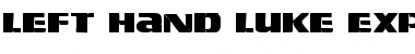 Download Left Hand Luke Expanded Expanded Font Title Preview