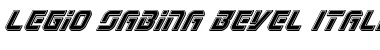 Download Legio Sabina Bevel Italic Italic Font Title Preview