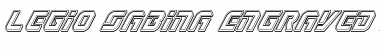 Download Legio Sabina Engraved Italic Italic Font Title Preview