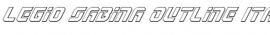 Download Legio Sabina Outline Italic Outline Italic Font Title Preview