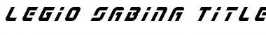 Download Legio Sabina Title Italic Italic Font Title Preview