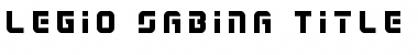 Download Legio Sabina Title Regular Font Title Preview