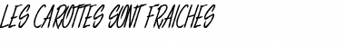 Download LES CAROTTES SONT FRAICHES Italic Font Title Preview