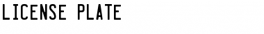 Download License Plate Regular Font Title Preview