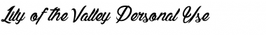Download Lily of the Valley_Personal_Use Regular Font Title Preview