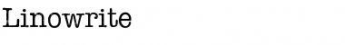 Download Linowrite Regular Font Title Preview