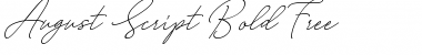 Download August Script Bold free Regular Font Title Preview