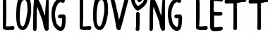 Download Long Loving Letters Regular Font Title Preview