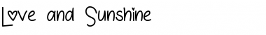Download Love and Sunshine Regular Font Title Preview
