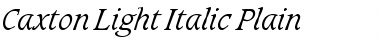 Download Caxton Light Italic Regular Font Title Preview