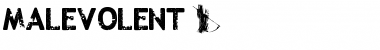 Download Malevolentz Regular Font Title Preview
