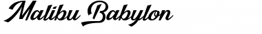 Download Malibu Babylon Regular Font Title Preview