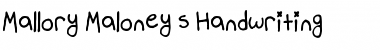 Download Mallory Maloney's Handwriting Medium Font Title Preview