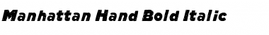 Download Manhattan Hand Bold Italic Font