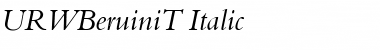 Download URWBeruiniT Italic Font