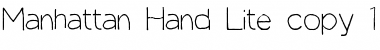 Download Manhattan Hand Lite Font
