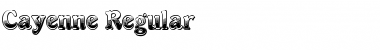 Download Cayenne Regular Font Title Preview
