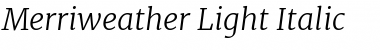 Download Merriweather Light Italic Font