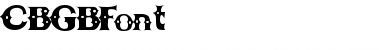 Download CBGBFont Regular Font Title Preview