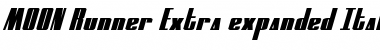 Download MOON Runner Extra-expanded Italic Extra-expanded Italic Font