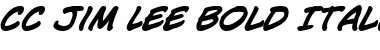 Download CC Jim Lee Bold Italic Font Title Preview