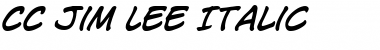 Download CC Jim Lee Italic Font Title Preview
