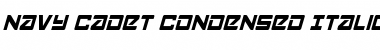Download Navy Cadet Condensed Italic Condensed Italic Font Title Preview